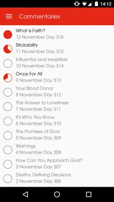 Bible in One Year android App screenshot 3